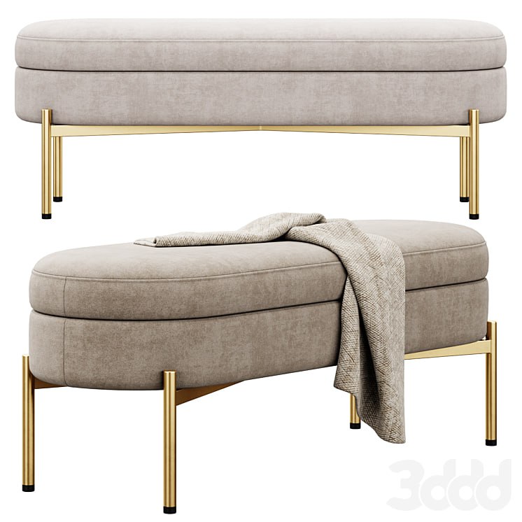 Chloe Storage Bench ottoman by Lumisource