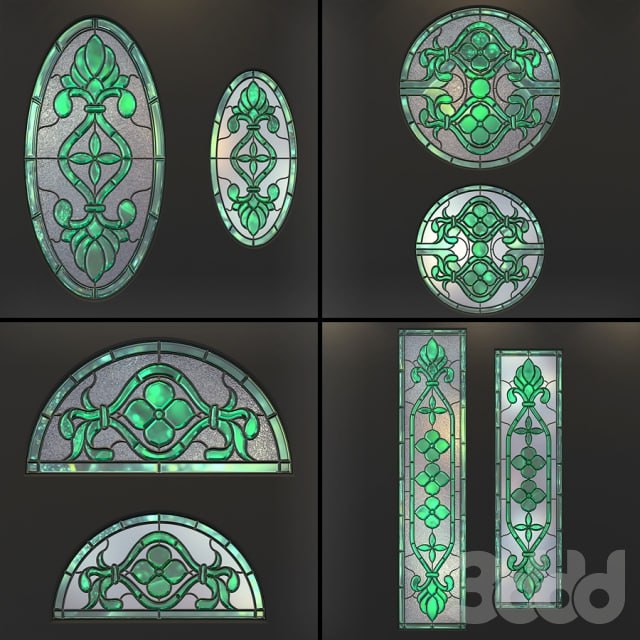 Stained-glass windows, a set of