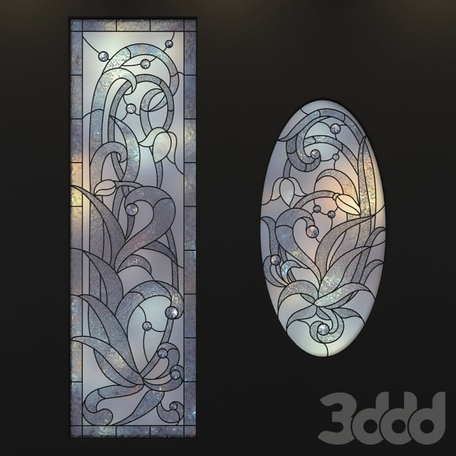 Stained-glass windows, a set of