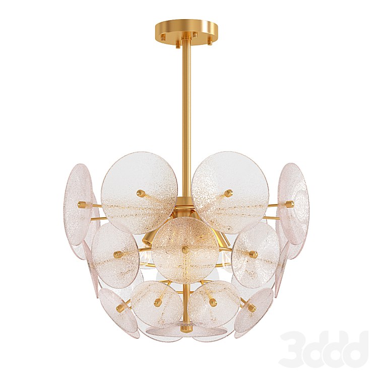 Clear Glass Disc Chandelier