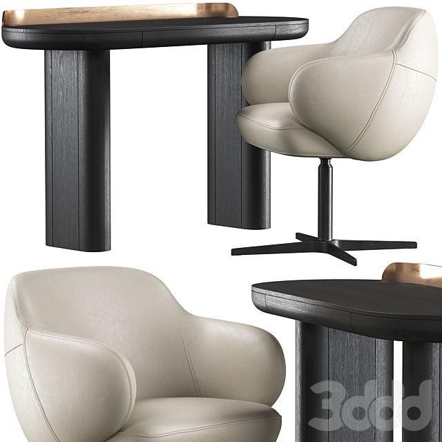 Writing desk Miniforms Jumbo and chair Cattelan Italia Bombe X
