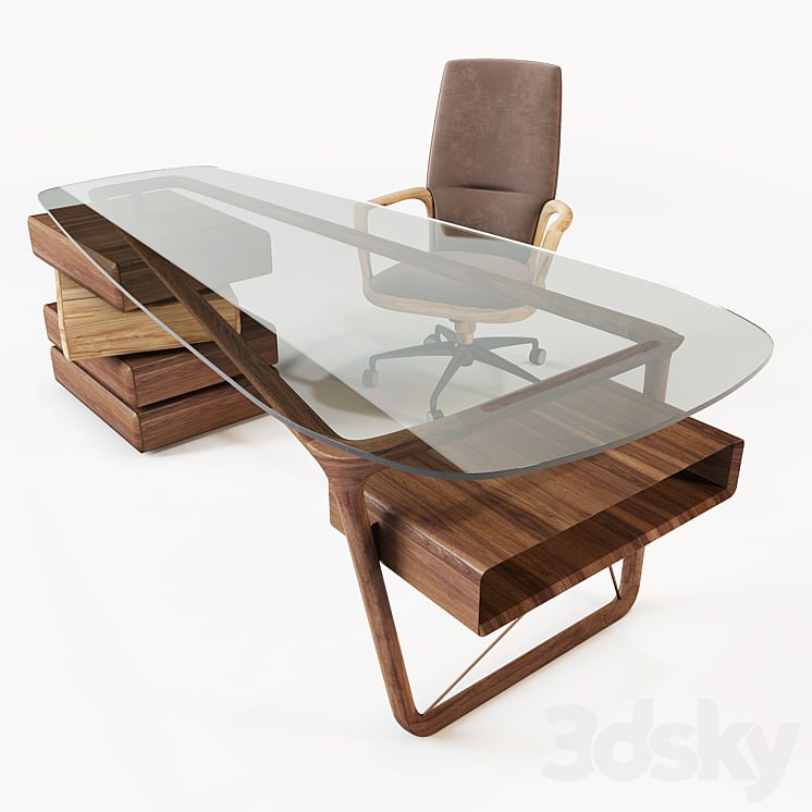 Ceccotti Collezioni: Desk Omaggio and ArmChair Vossia Mid