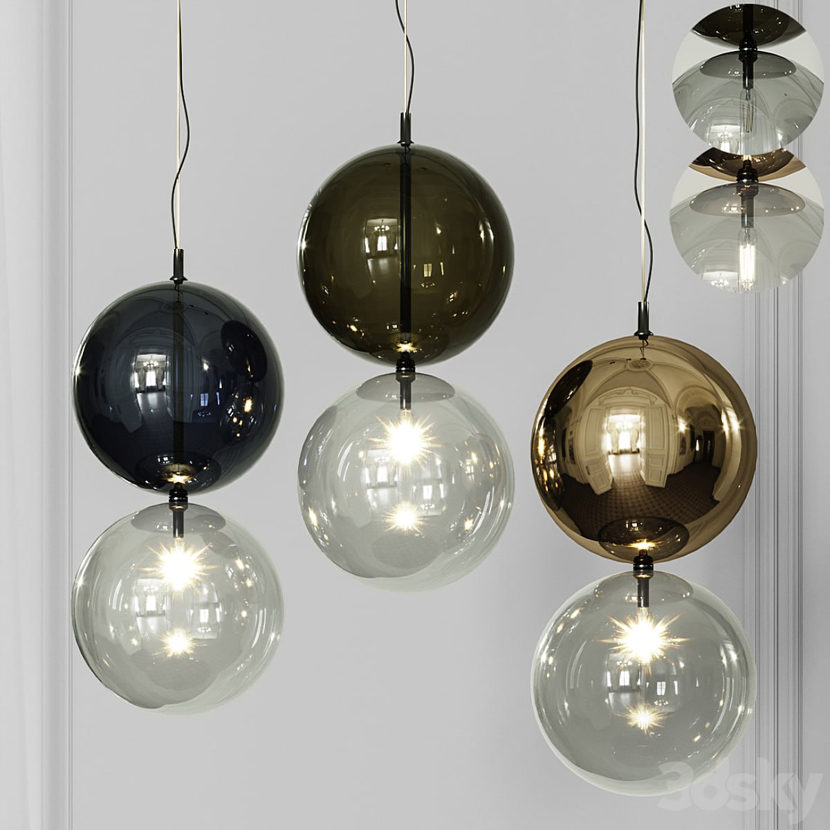 Lamp ceiling suspended Cattelan Italia Apollo 2