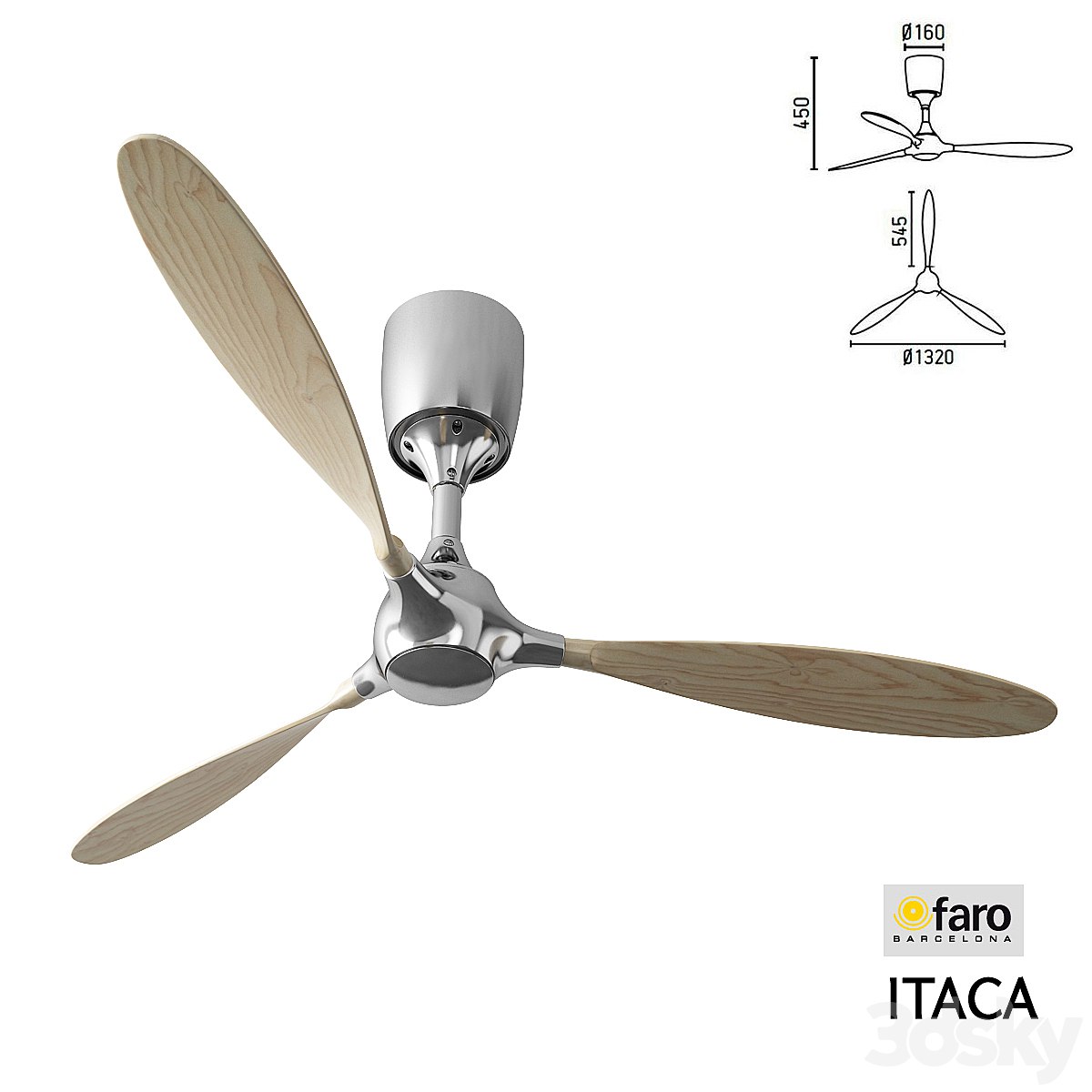 Ceiling fan Faro Itaca