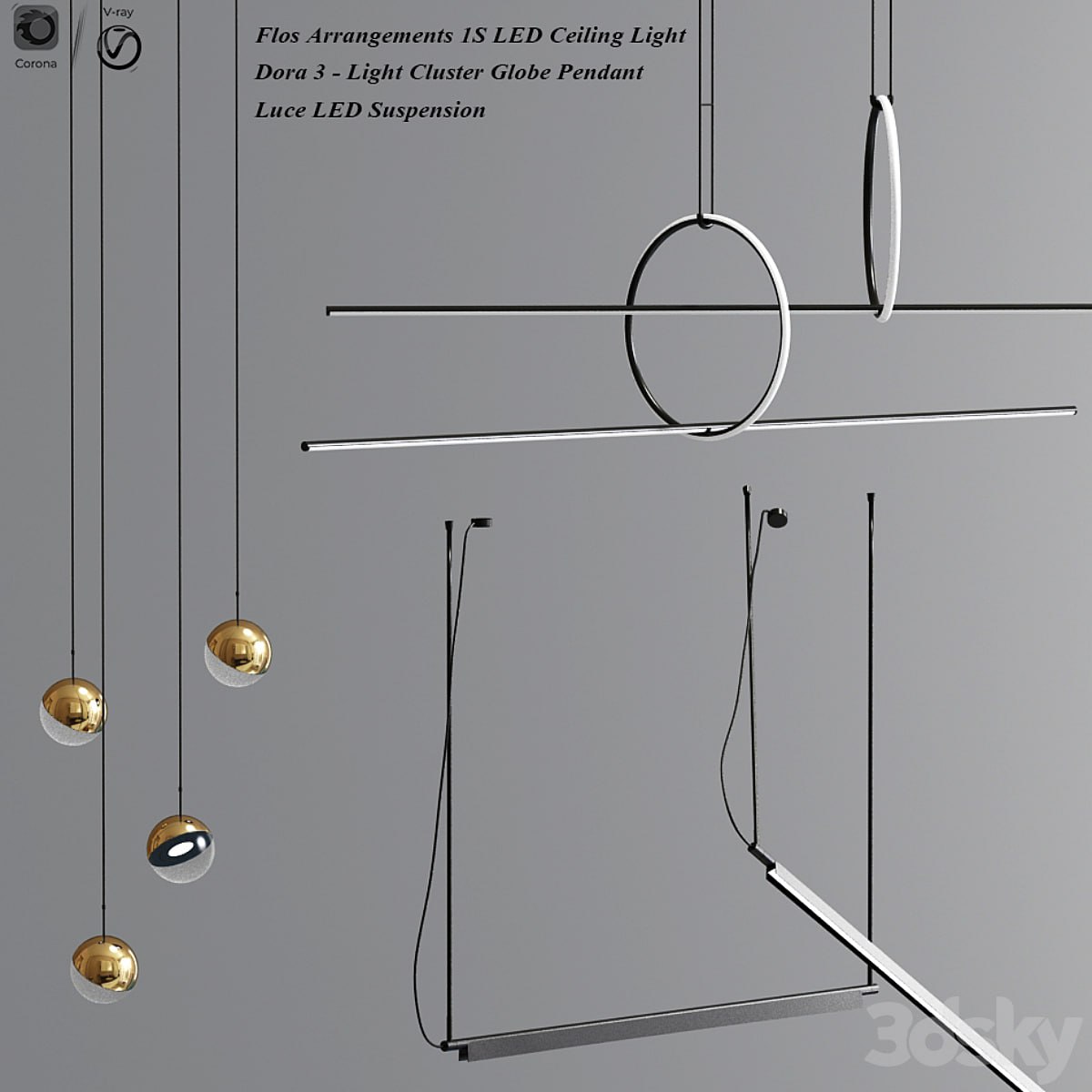 Flos Linear Suspension And Dora Pendant Collection