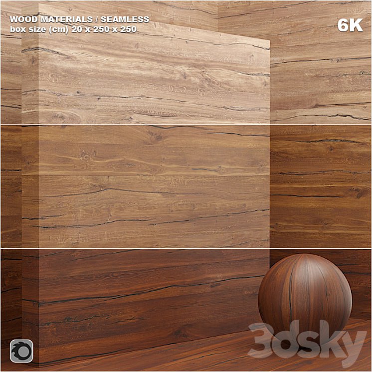 Material wood / veneer / slab (seamless) - set 27