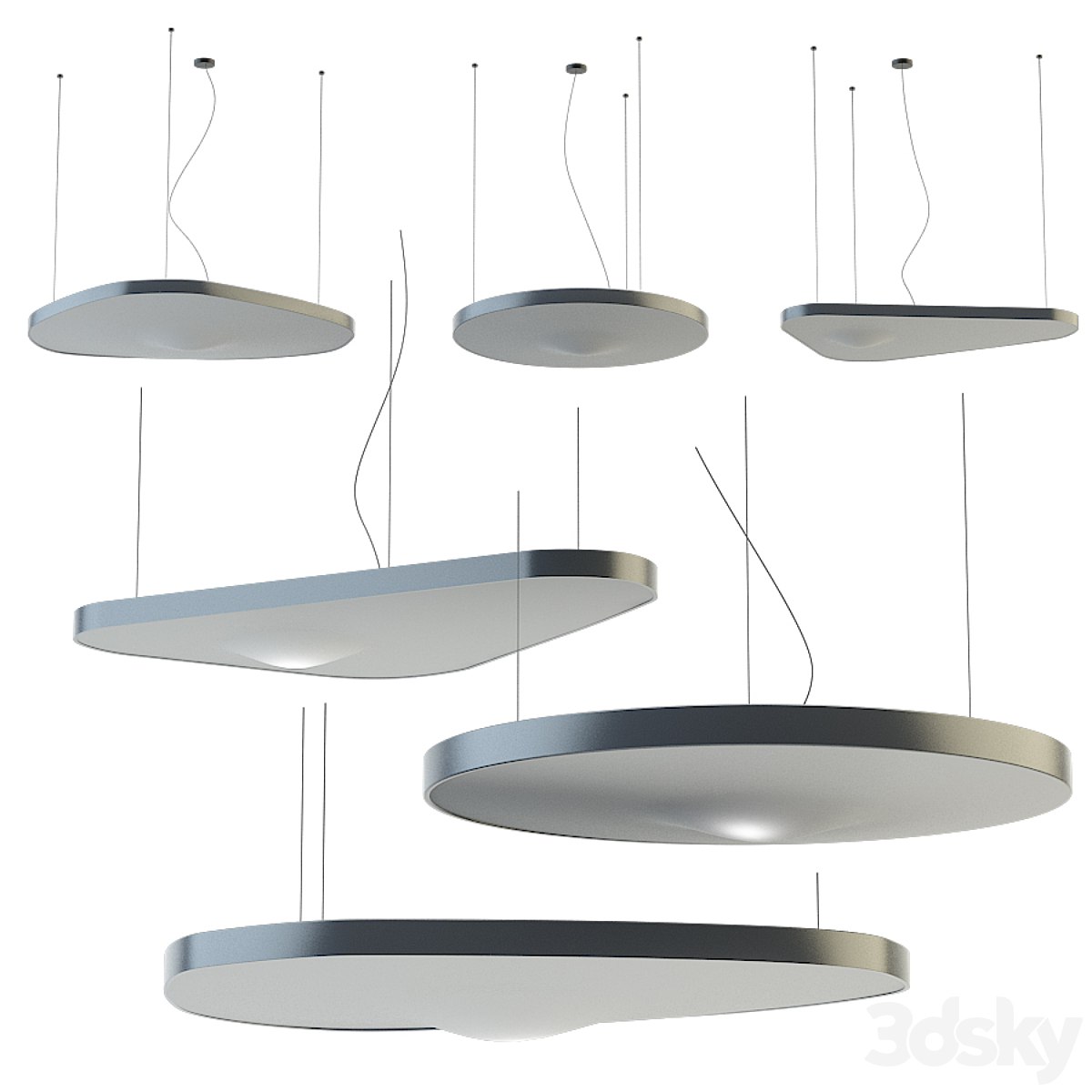 LED fabric pendant lamp PÉTALE By LUCEPLAN design Studio Odile Decq