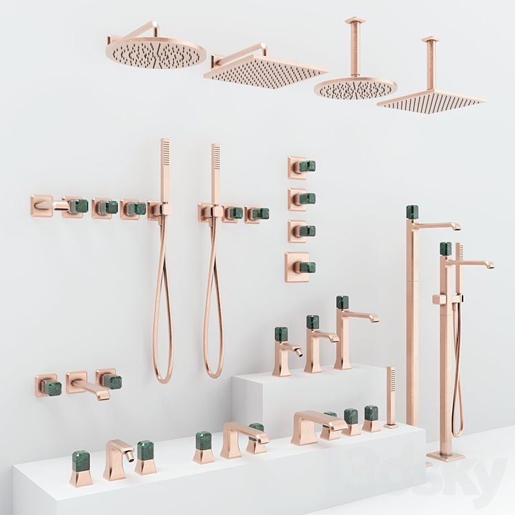 A set of faucets from the Lorena collection by Cristina Rubinetterie