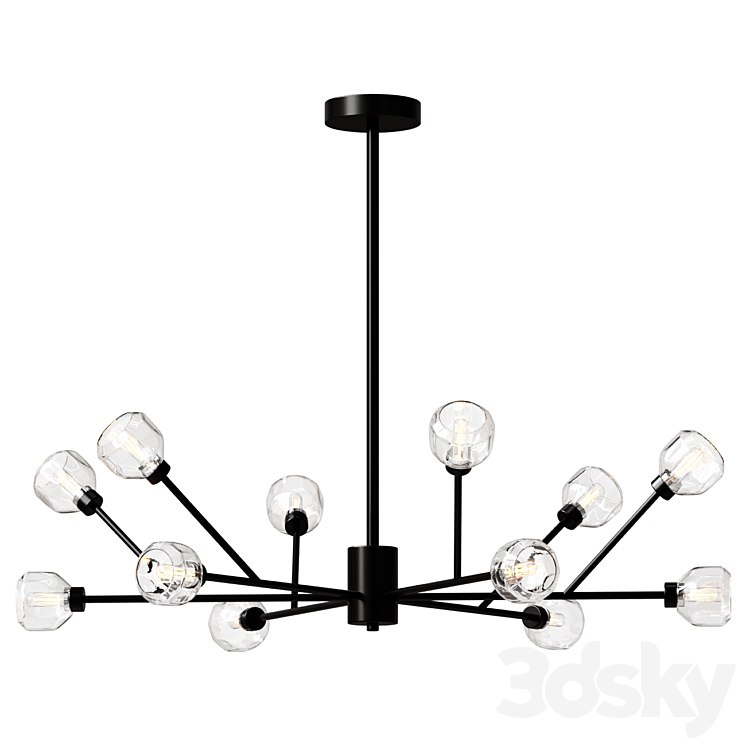 Chandelier Breyer Crstal Chandelier - Black lamp
