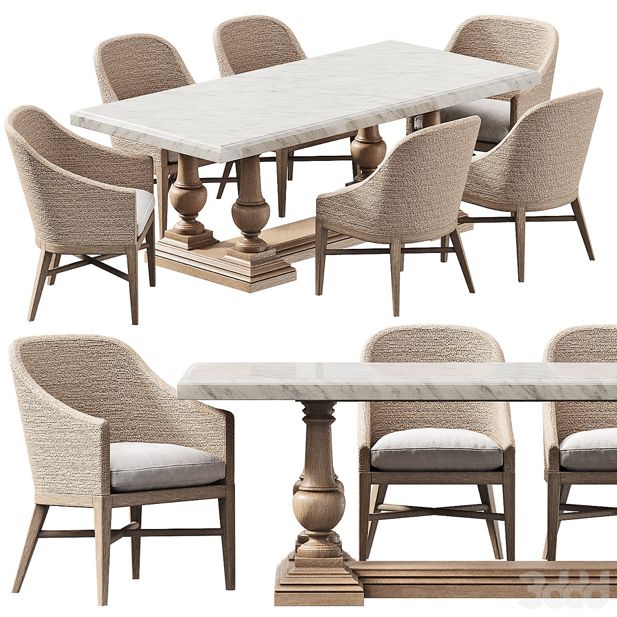 RH DINING SET 8