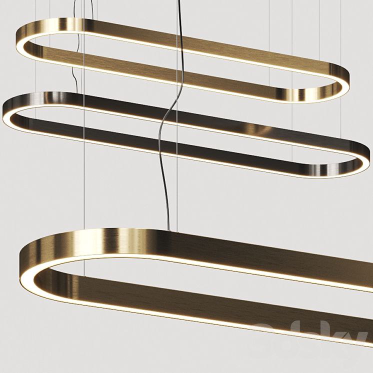 Euroluce Lampadari Profile Oval Pendant Lamp
