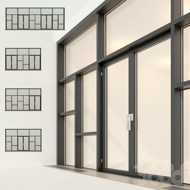 Panoramic glazing. Stained glass window 26