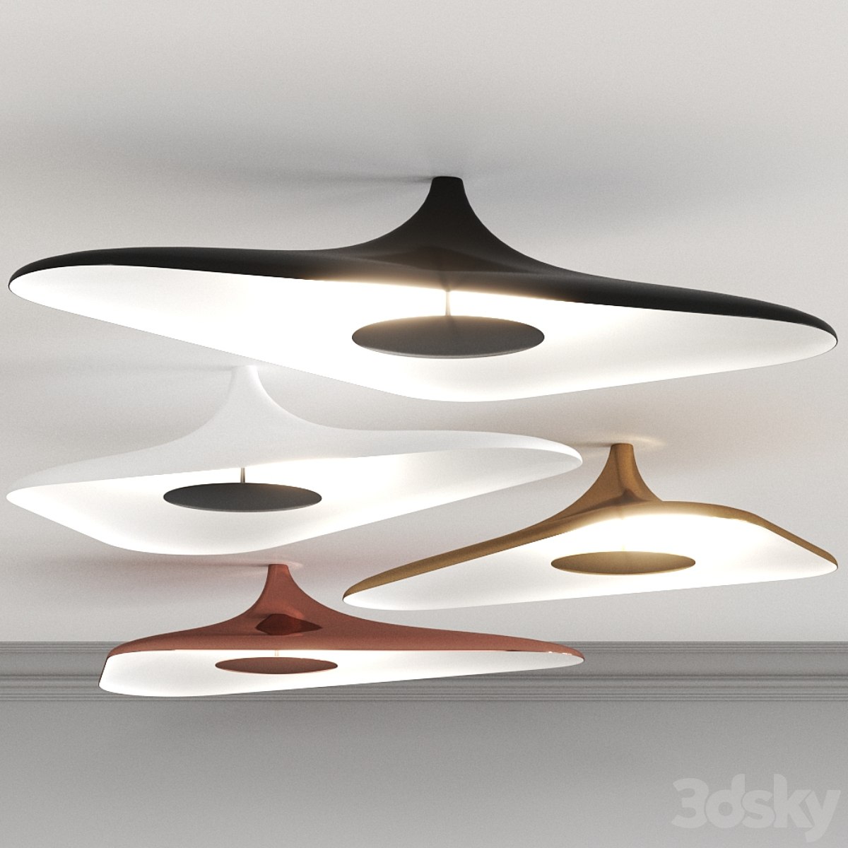 Luceplan Soleil Noir by Studio Odile Decq Ceiling Light