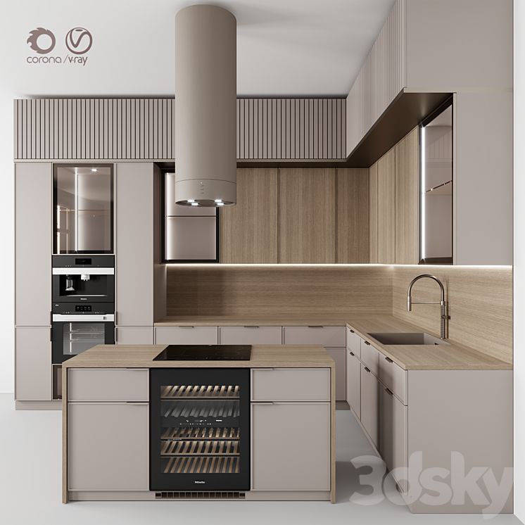 Kitchen № 115 "Beige Rail"