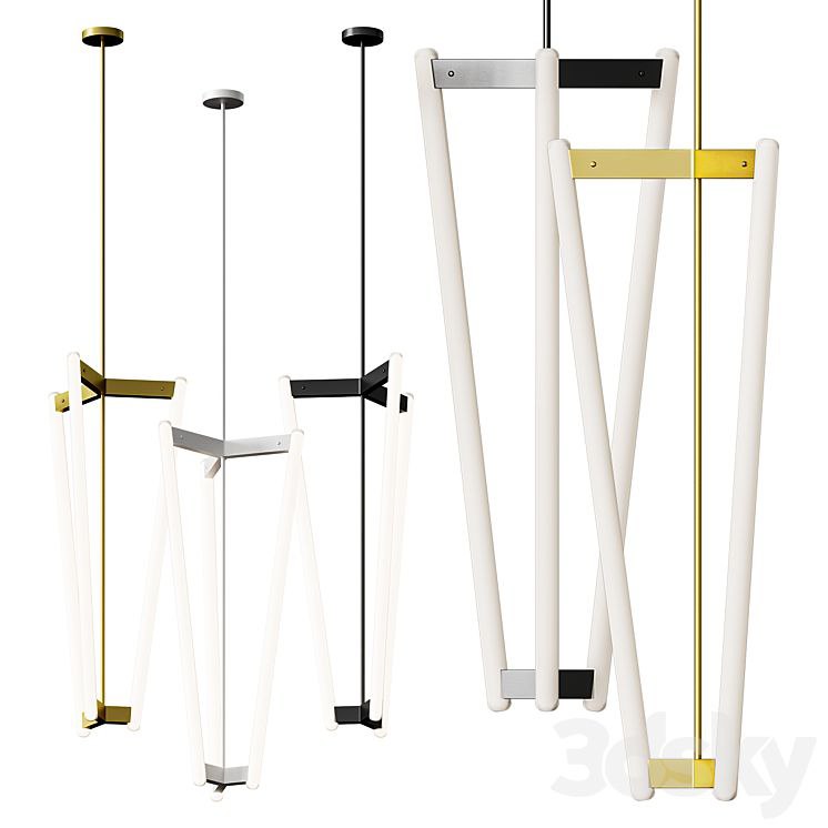 Tube chandelier lamp