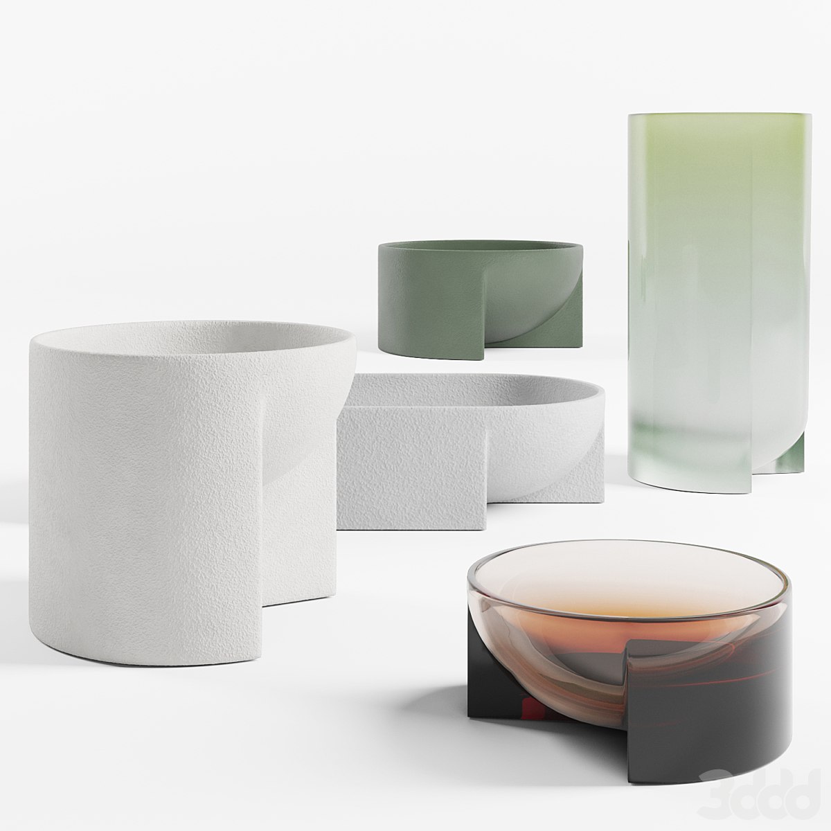 Set of handmade bowls