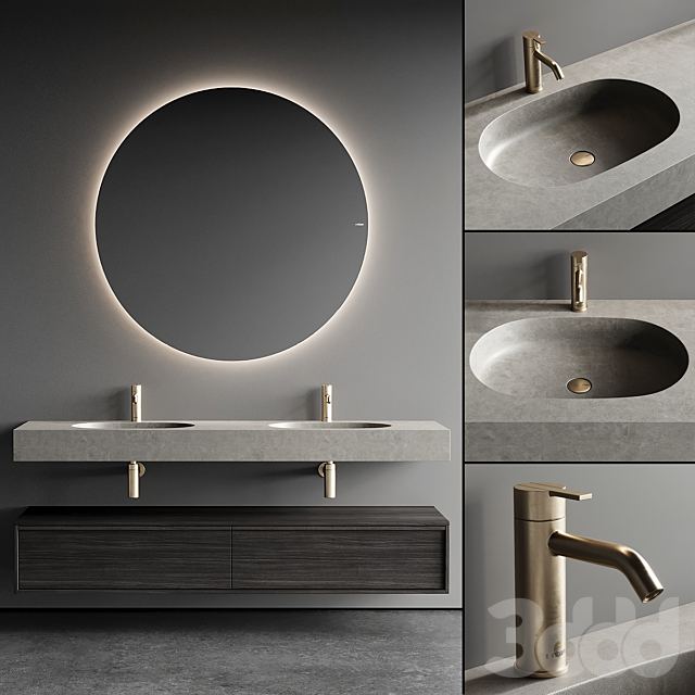 Inbani Strato 02 B Vanity Unit Set 2