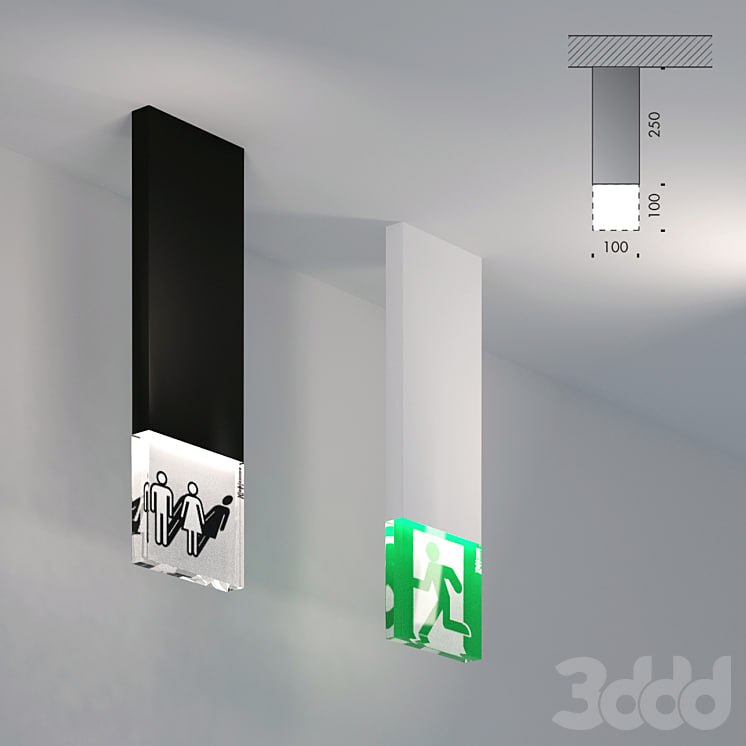 trasparenze Viabizzuno - exit light - wc light