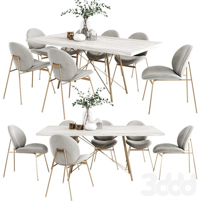 West Elm Dinning Set 4