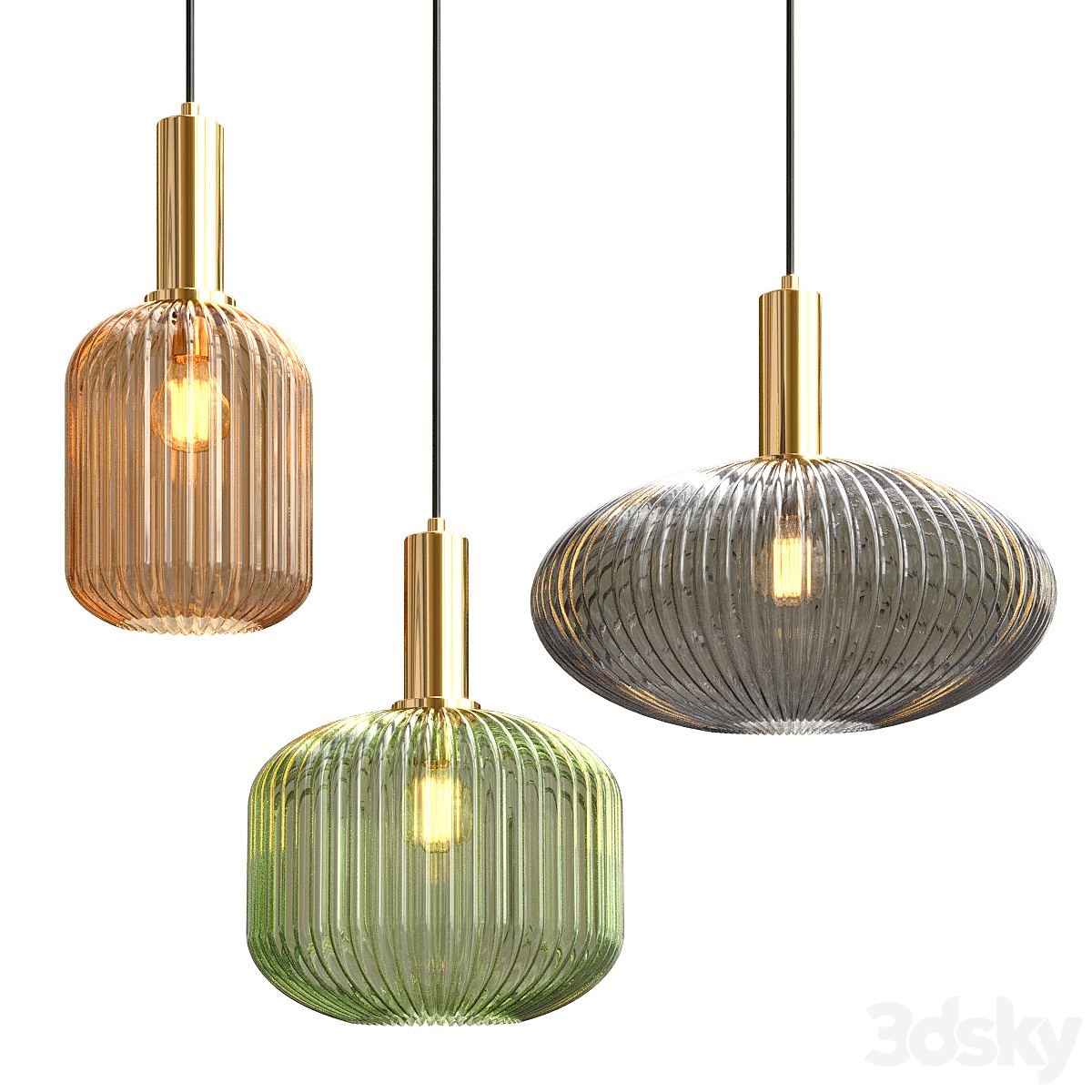 Iris pendant light