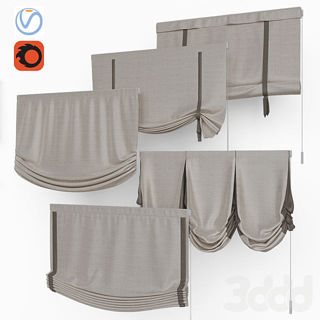 Set of Roman blinds 9