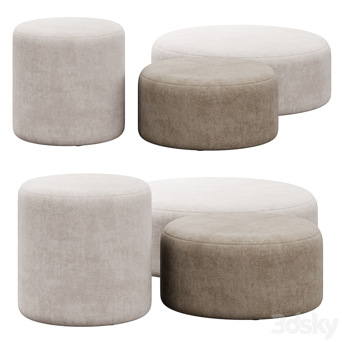 Folk pouf collection