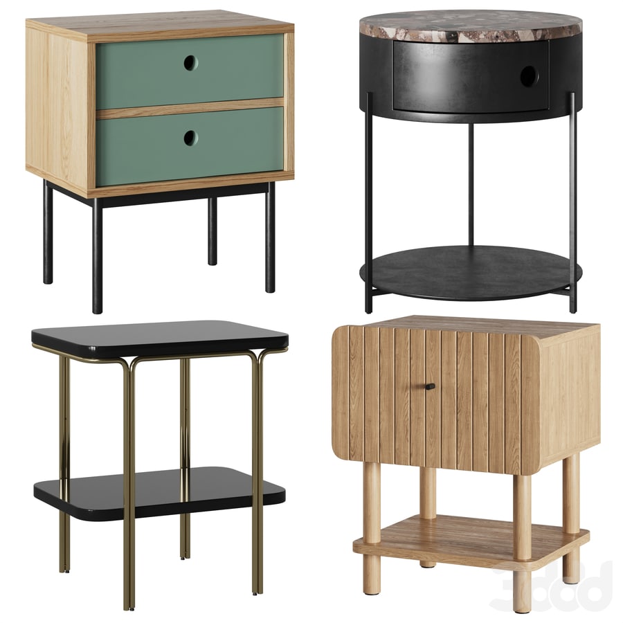 Bedside table Nyjo, Groove, Talbingo, Luxore