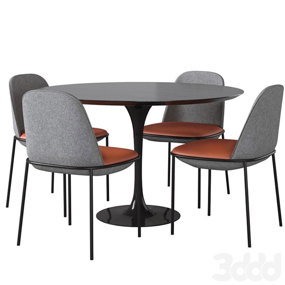 Dinner table Tulip Wood II, Стул Embrace by Cosmo