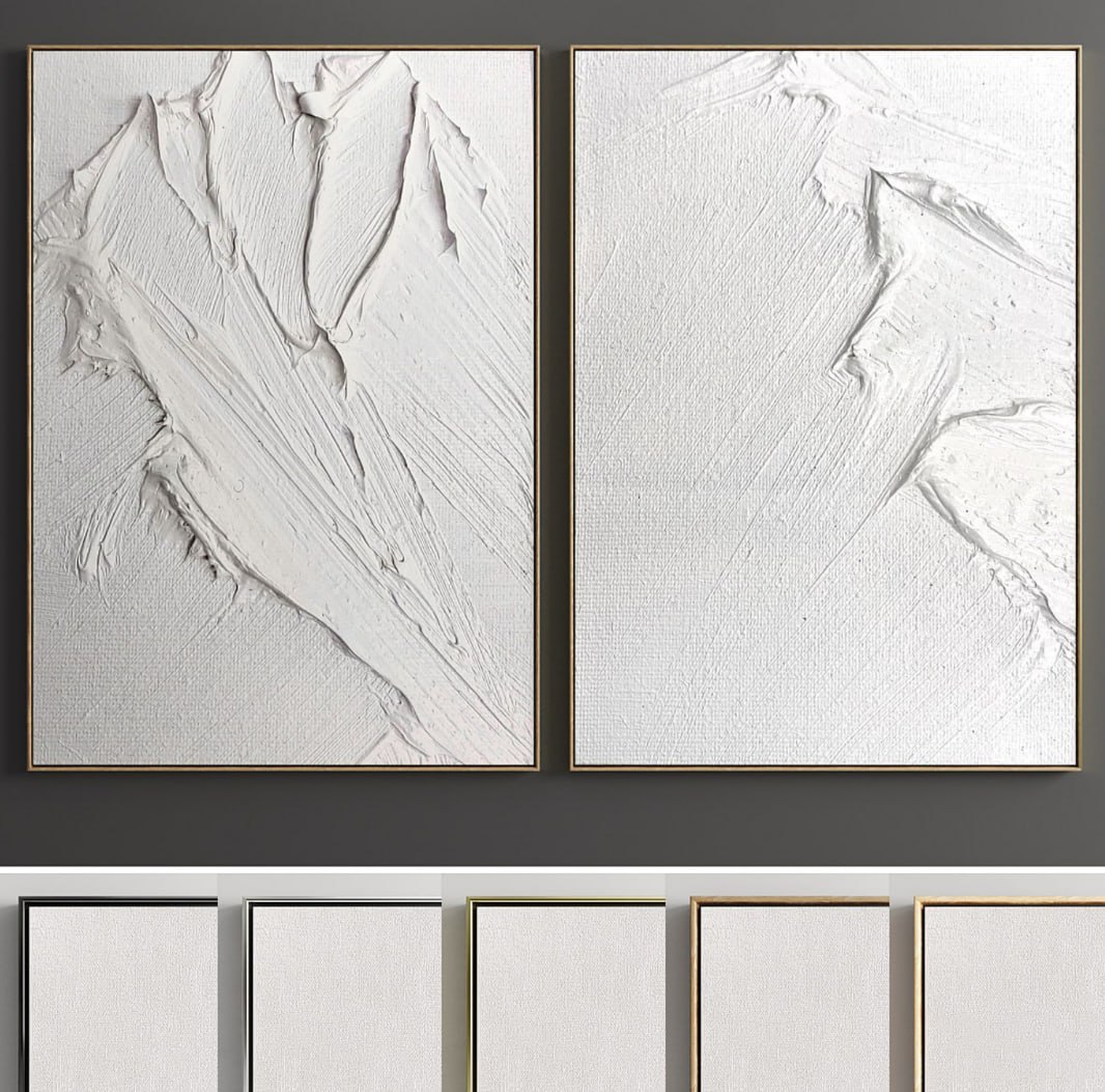 Plaster Two Photo Frame E-07