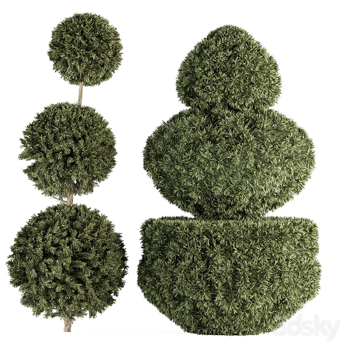 Topiary shape Bush - Bush Set 65