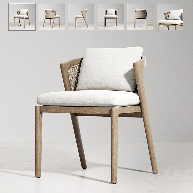 RH/ MALTA TEAK SIDE CHAIR